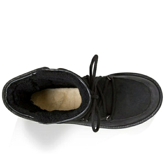 UGG - Lodge Water Resistant Genuine Suede / Leather Ankle Booties Size 7 - Picture 4 of 14